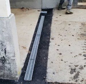 residential-garagr-trench-drain-install