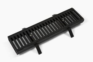 Swift drain, 6 inch wide, ductile iron frames with cover