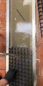 Clogged-trench-drain