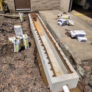 Cast-in-place-trench-drain-system