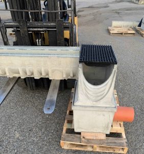 Fiber reinforced concrete trench drain