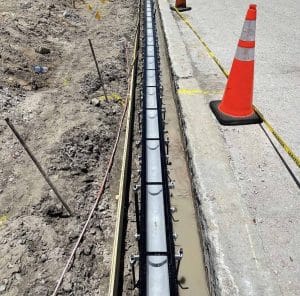 Trench-drain-barn-installation